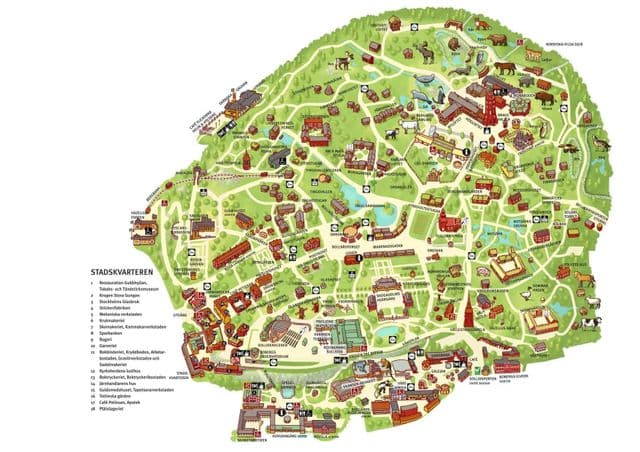 Mapa do Parque Zoológico de Estocolmo